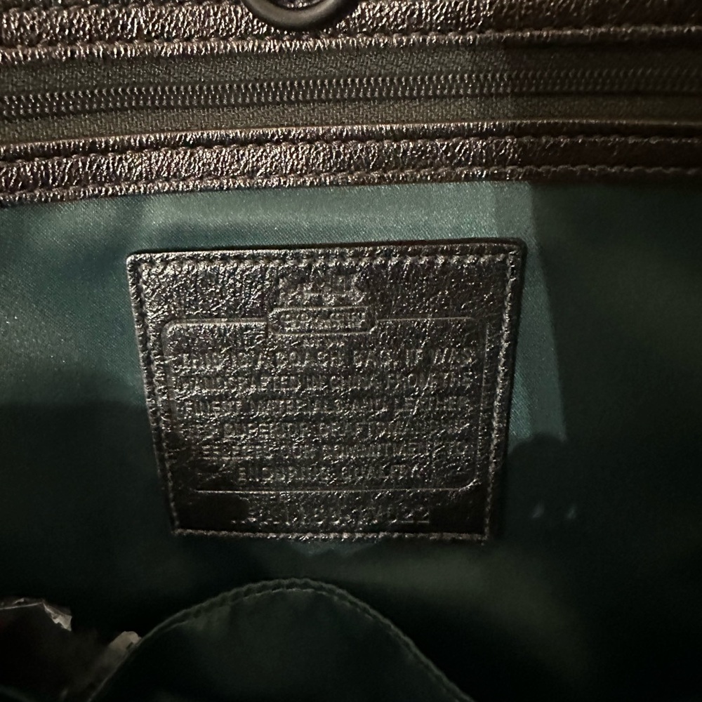 Coach Metallic Silver Tote Bag Jeweled Rare 18 x 15 x 4 w/Coach dust/paperbag - Picture 6 of 16